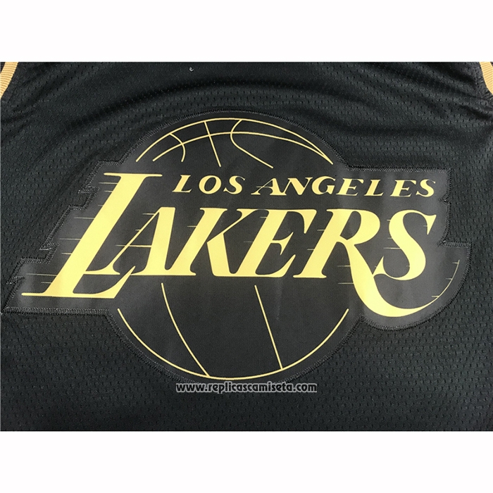 Camiseta Golden Edition Los Angeles Lakers Kobe Bryant #24 Negro